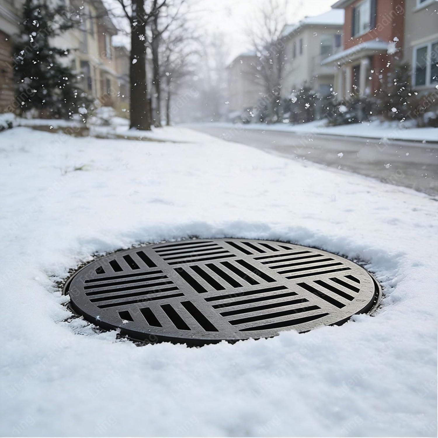 7 12 14 16 18 20 24 26 28in Round Drain Grate Cover Sewer Drainage Grate Cover Replacement Cast Iron Outdoor Drain Strainer Heavy Duty Sewer CoverGrate for Garden Catch Basin(66cm/26in)
