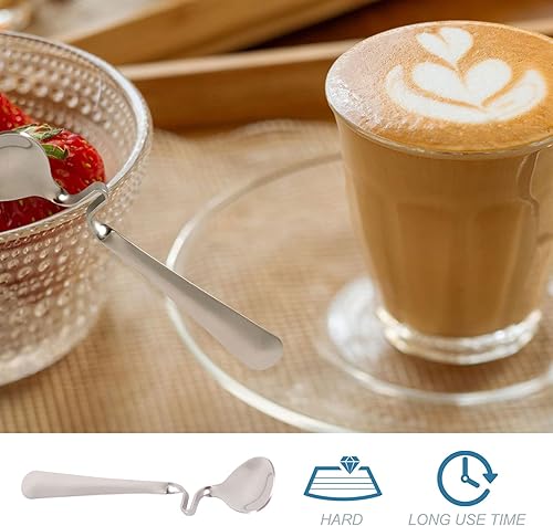 Miniatura 5 de DOITOOL 2 cucharas de miel de acero inoxidable para azúcar, cucharas de té helado, cucharas de café expreso para bebidas de postre, aperitivo