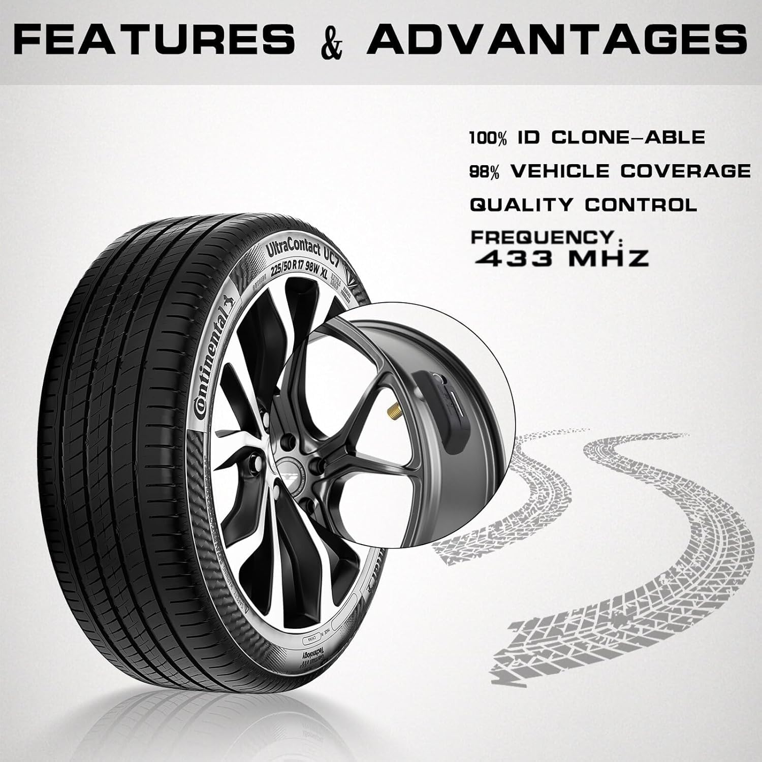 Lot de 2 capteurs de pression des pneus 8532732 TPMS pour F/K/R/C 36318532732 3631-8532-732 36238521796
