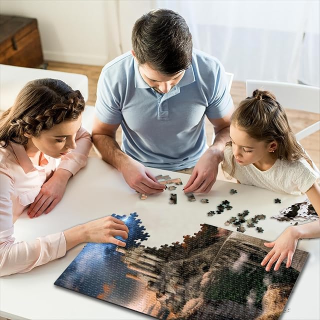 Foto 5 de 6 de Rompecabezas para niños Castillo Medieval Rompecabezas 1000 Piezas Grandes para Adultos Rompecabezas Madera…