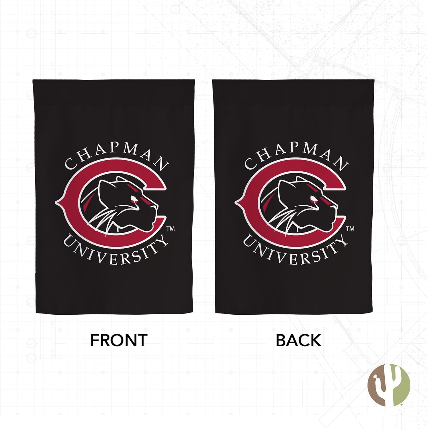Desert Cactus Chapman University CU Garden Flag – 19 x 12 inch Chapman Panthers Banner, For Outdoor Display and Events (Design B) - Image 2
