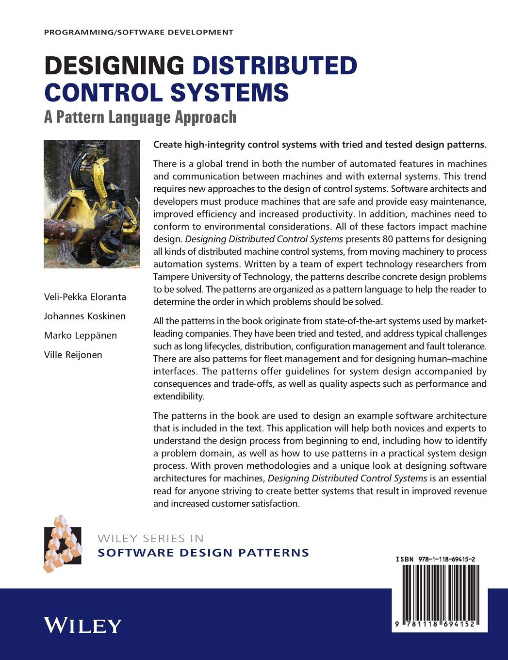Designing Distributed Control Systems: A Pattern Language Approach (Wiley Software Patterns Series)