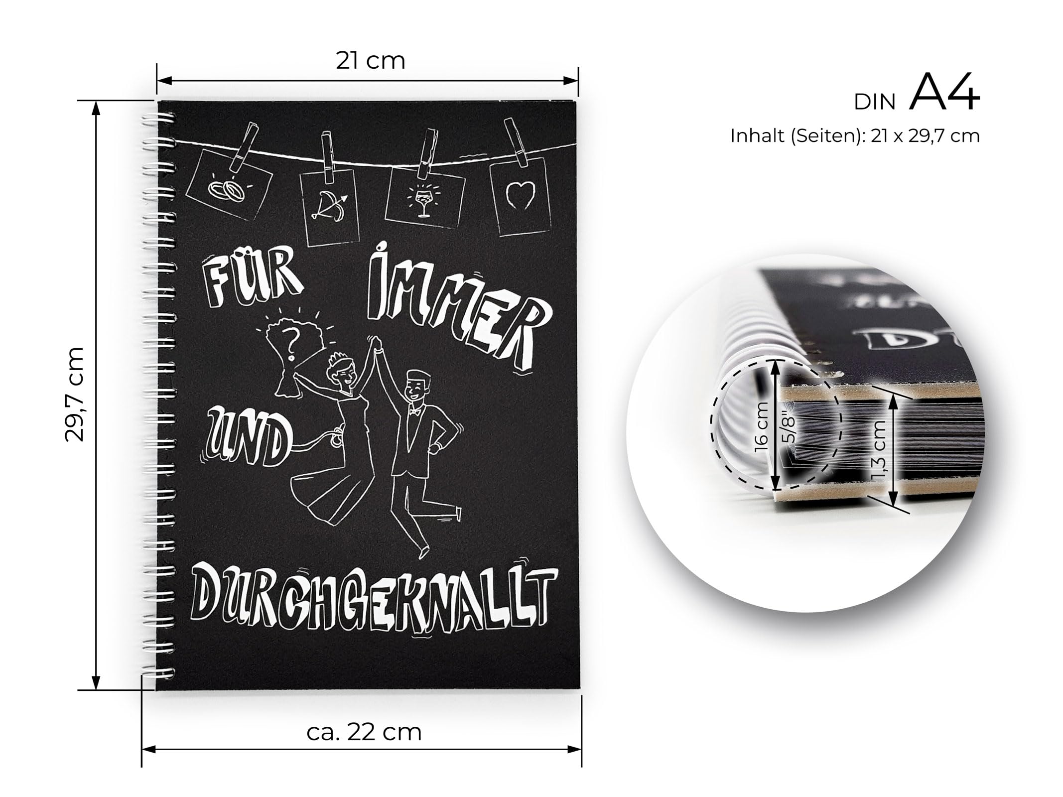 DAS Crazy Gästebuch zur Hochzeit in DIN A4 EIN wirklich böses Hochzeitsgästebuch mit verrückten Fragen zum Ausfüllen