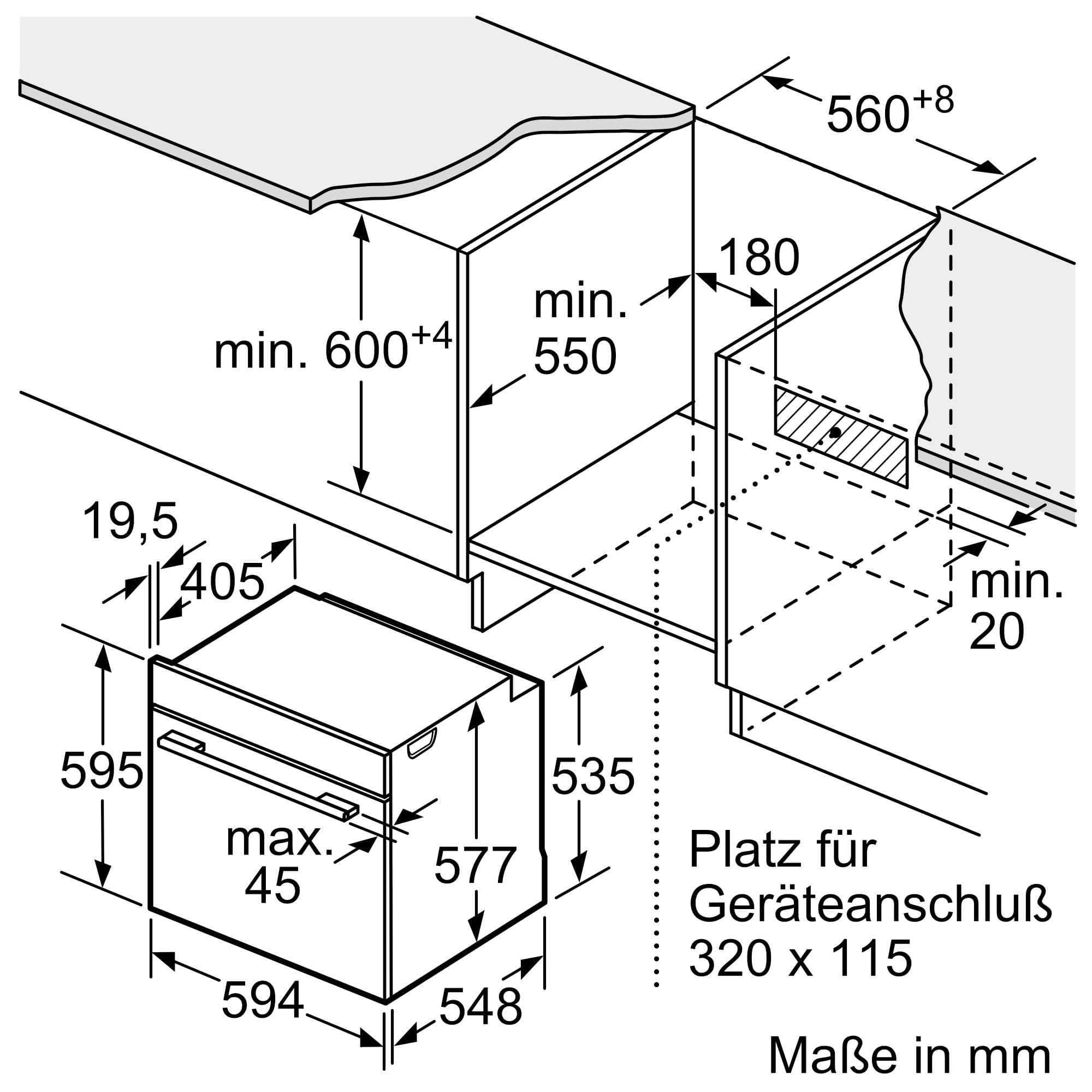 Bosch HSG7584B1 Serie 8 Smarter Einbau-Dampfbackofen, 60 x 60 cm, 1 L Wassertank, Digitaler Bedienring, TFT-Touchdisplay Pro, Perfect Steam Dampfsensor, Dampf-Funktion Plus, Heißluft sanft