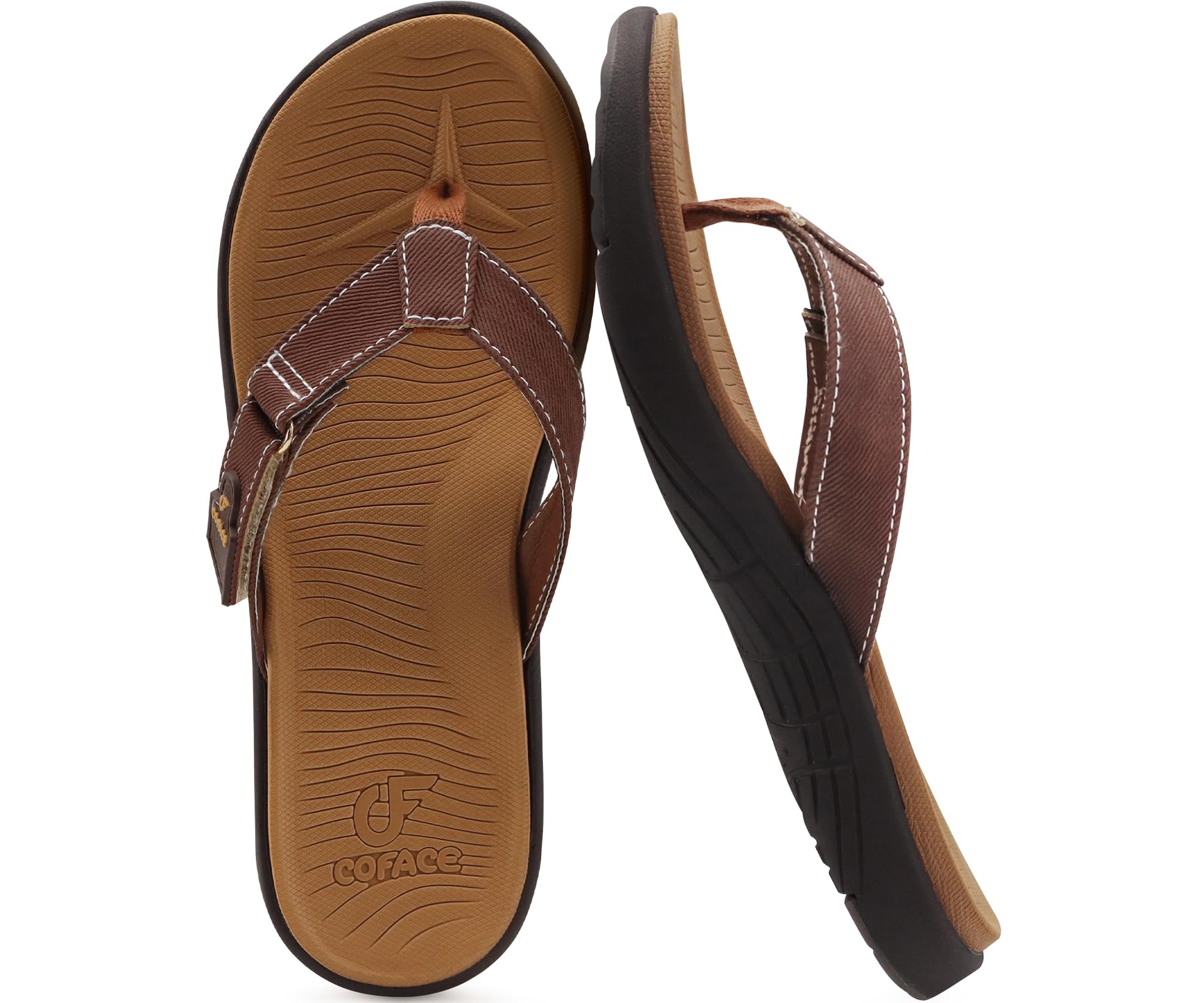 COFACE Flip Flops for Women with Arch Support Beach Thong Sandals for Woman Adjustable Fashion Orthopedic Sandal Outdoor