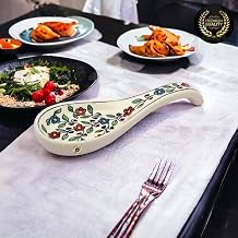 Ceramic Spoon Rest – Multicolour Hand-Painted Cutlery Rest for Kitchen & Tableware – Ideal for Utensils, Easy to Clean – Pack of 1