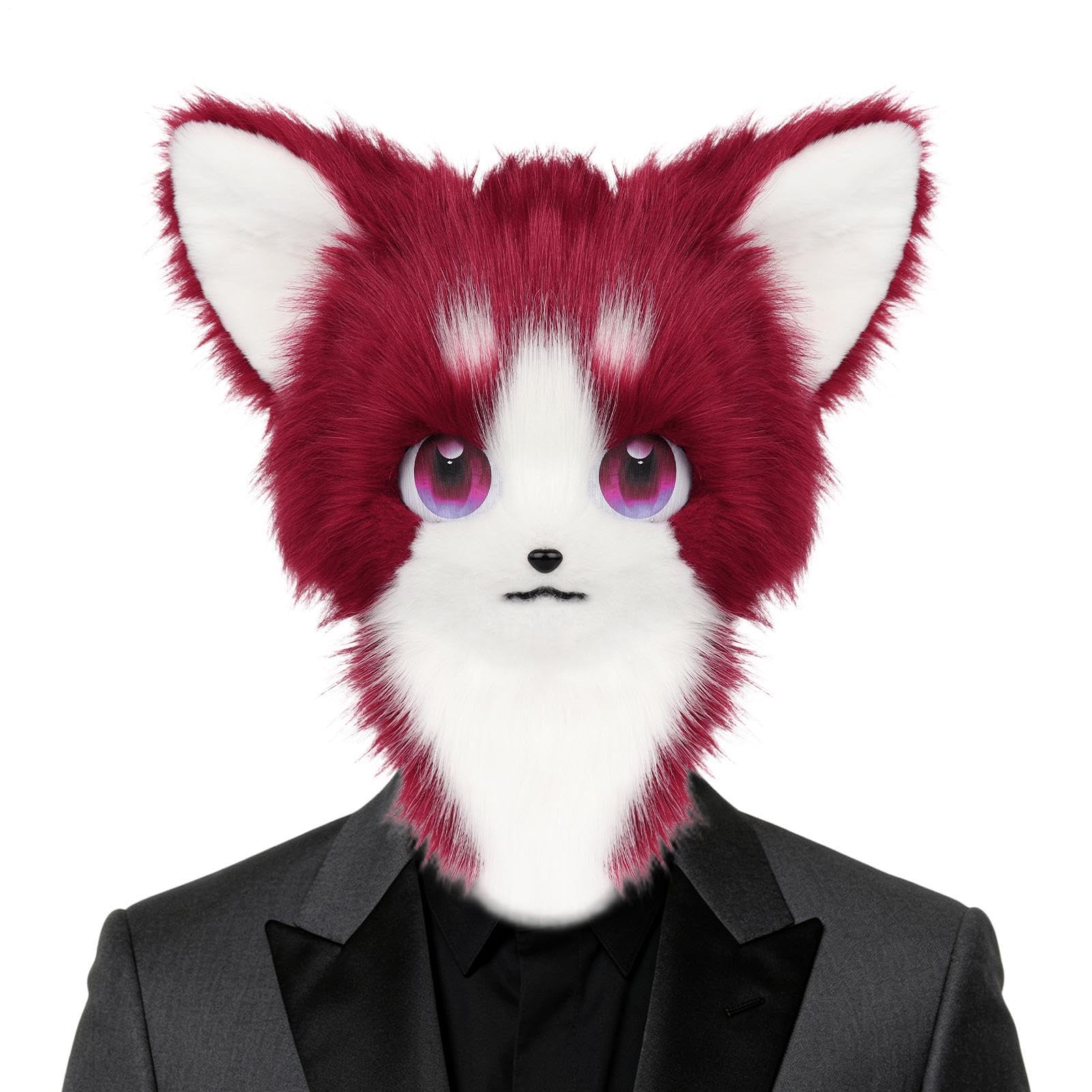 Tiermaske für Erwachsene, Cosplay-Kopfbedeckung aus Plüsch