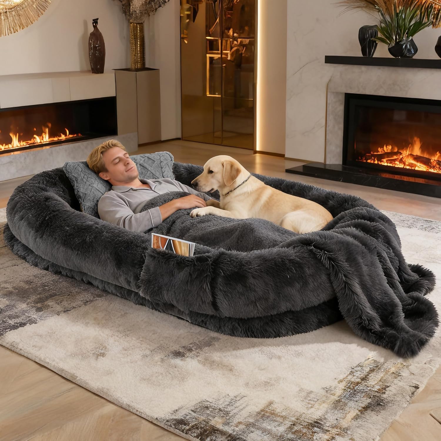 Human Dog Bed - Extra Large Dog Bed for Humans 71''x45''x12'' thumbnail