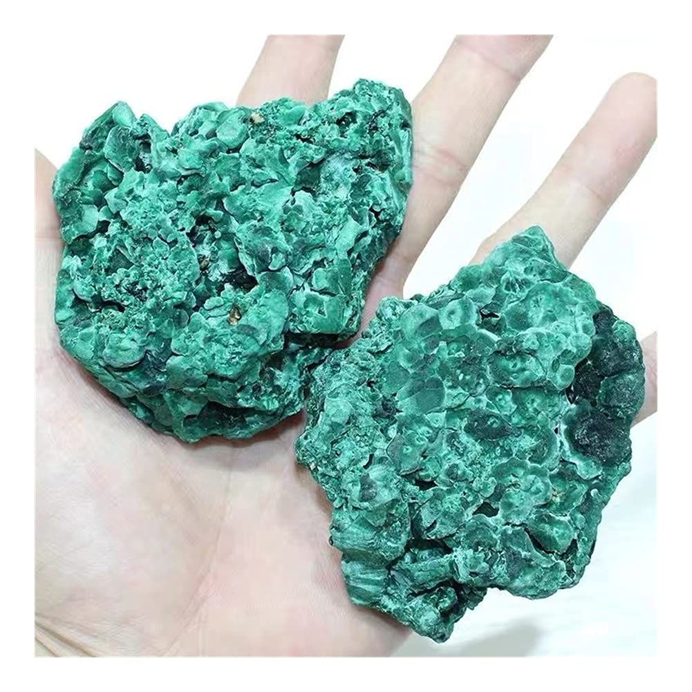 Pierre de malachite verte véritable, spécimen minéral d'exception de 800g