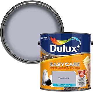 Dulux 5293151 Easycare Washable & Tough Matt Emulsion Paint For Walls And Ceilings - Lavender Quartz 2.5L