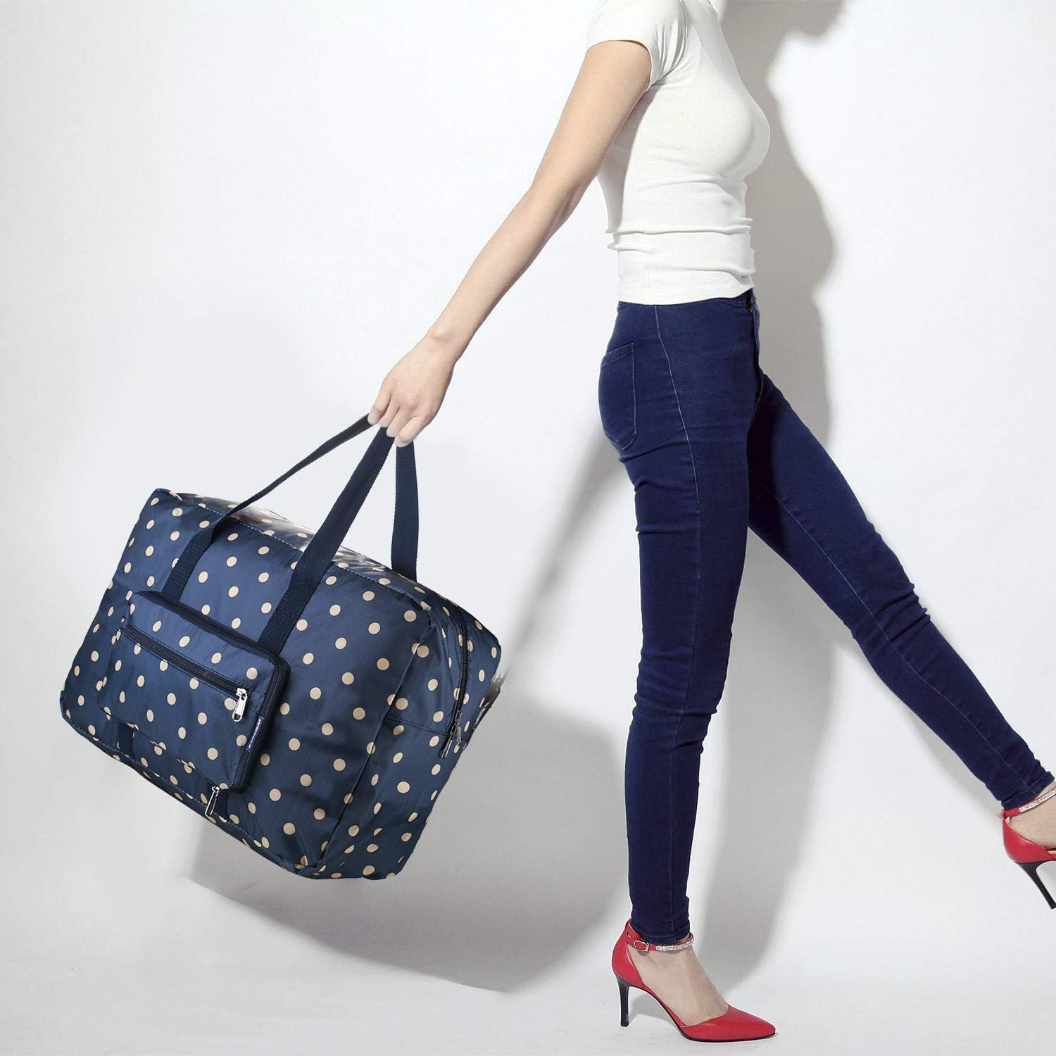 F.FETIVIN Weekender Bag Carry On Travel Duffle Medium Overnight Bag for Women(Dream Blue) - Image 4