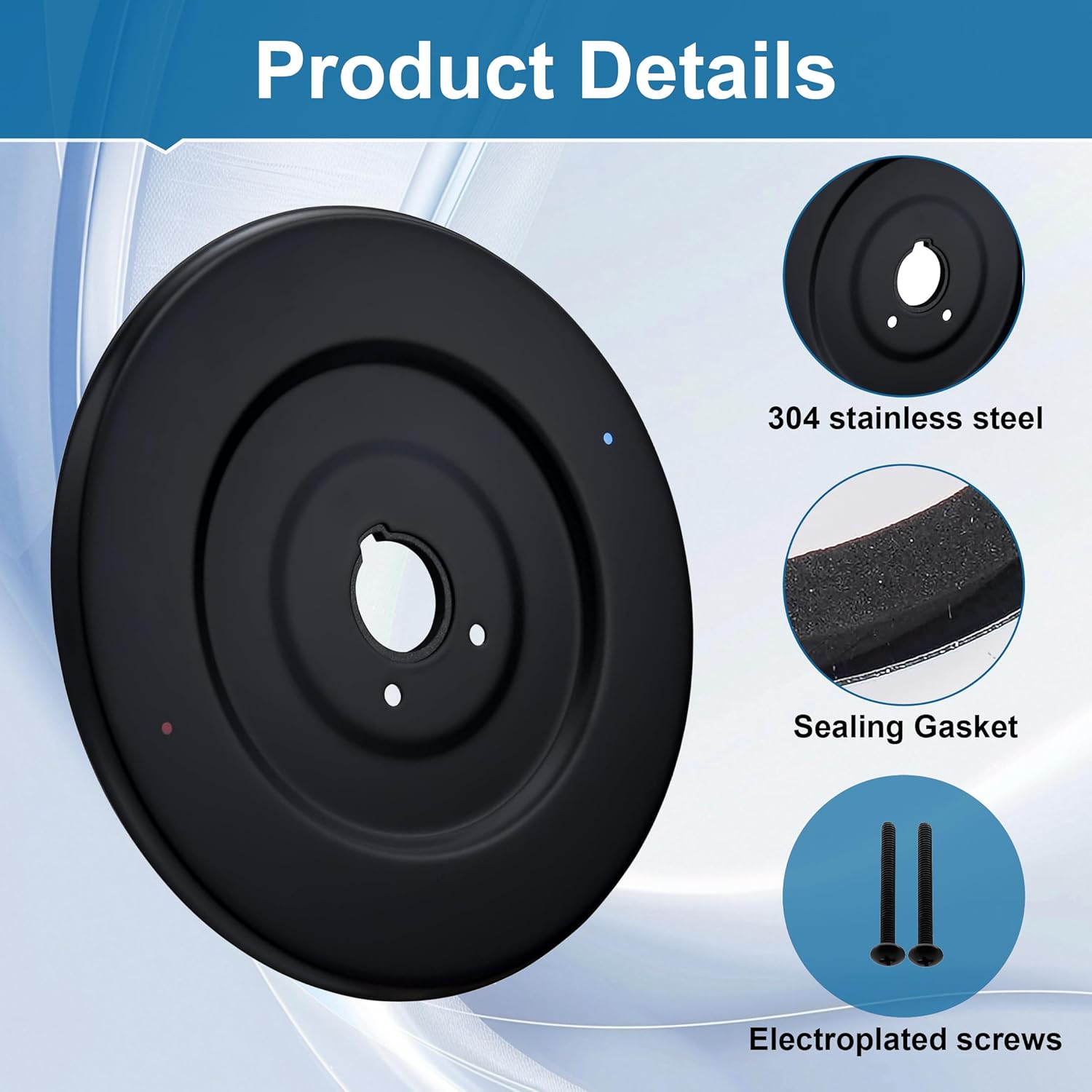 Escutcheon Replacement for Moen 16090 Chateau Collection, for One-Handle Tub and Shower Faucets Cover Plate, Matte Black Replacement Escutcheon Pate