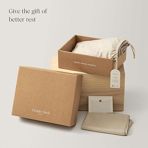 Miniatura 4 de Double Stitch by Bedsure Juego de sábanas de algodón Tencel  Ganador del premio Good Housekeeping Award, juego de sábanas tamaño Queen refrescante,