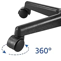 Vista 8 de Yaheetech Beauty Rolling - Carrito de aluminio con 5 ruedas y accesorios para baño, oficina, color negro