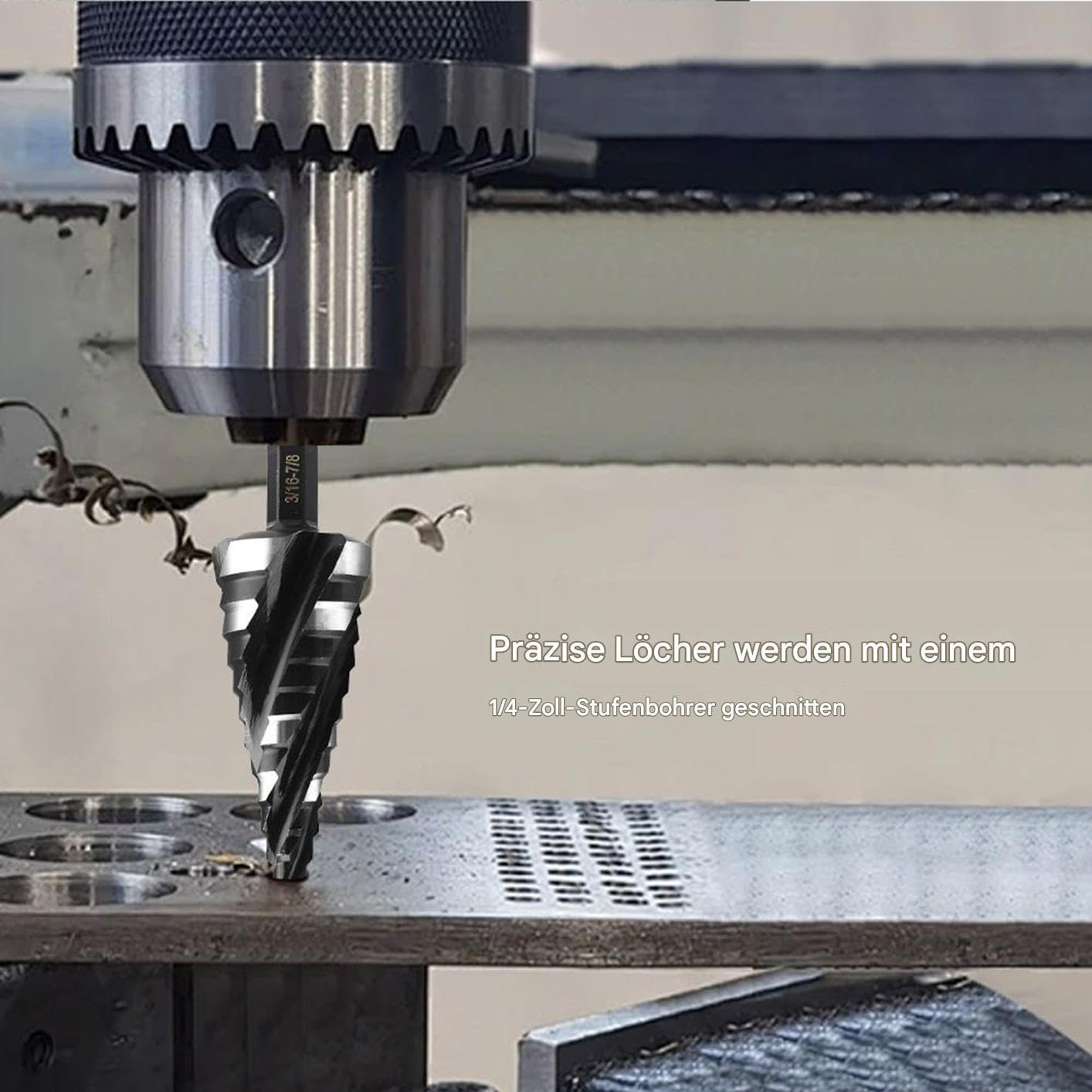 Punta a Gradini in Metallo Set di Punte a Gradini | Utensili da Taglio a in Acciaio Rapido per Legno Alluminio Acciaio