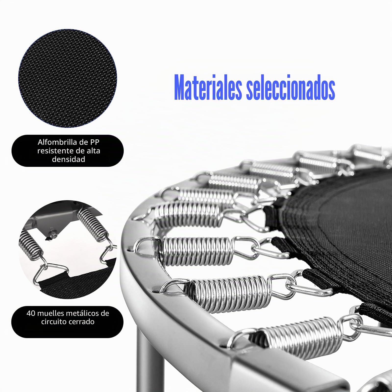 KOMFOTTEU - Trampolín doble de ocio para niños, 154 x 90 cm (largo x ancho), trampolín de fitness plegable, mango ajustable, rebotador ovalado para niños y adultos, carga máxima de 150 kg