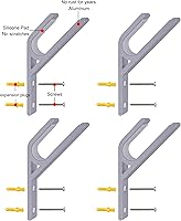 Vista 2 de YYST Soporte de pared para monopatín con ángulos de 45°, soporte de pared para adaptarse a tablas largas, monopatín, etc. Almohadilla de silicona
