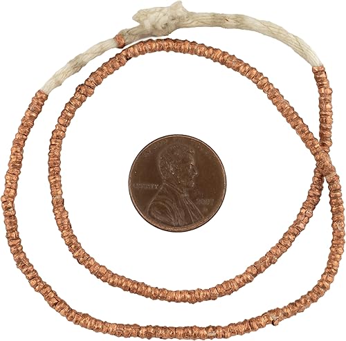 Miniatura 8 de TheBeadChest - Cuentas etíopes Heishi de metal blanco (juego de 2)