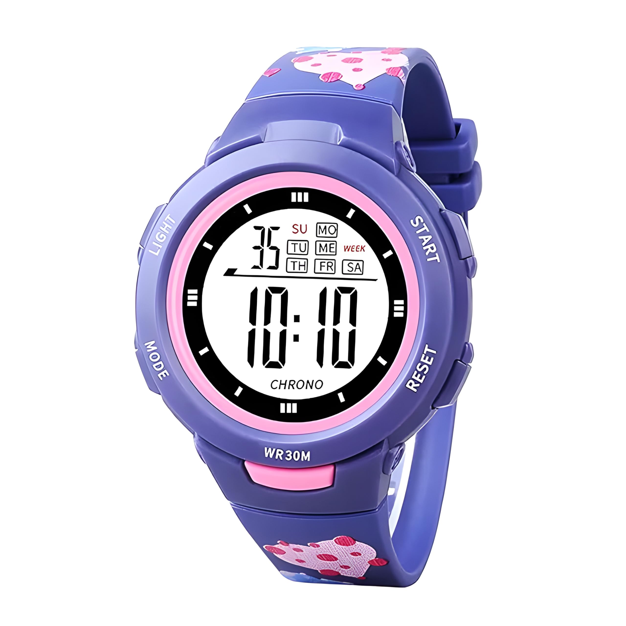 TYMU Digital Dial Printed Strap,Glowing Light Waterproof Watch for Kids Watch (Boys & Girls Age:5-15 Years) (Navy_Purple) (B0D4JVJ8GC) Amazon Price History, Amazon Price Tracker