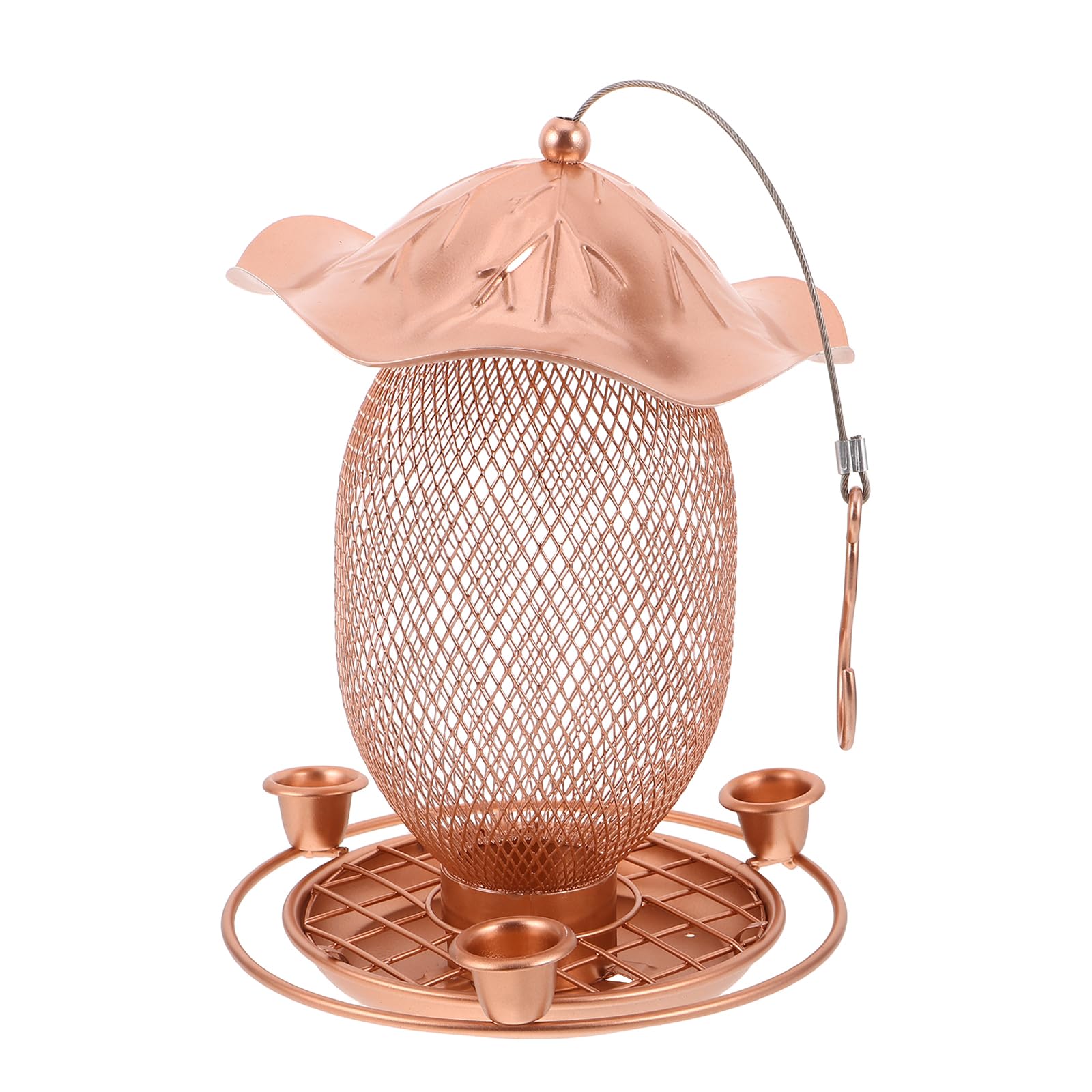 VICASKY Mangiatoia per Colibrì da Appendere Resistente per Esterni con Gancio Sospeso, Contenitore per Cibo e Acqua per Uccelli Selvatici da Balcone e Giardino, Facile da Pulire