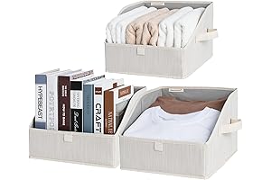 StorageWorks Closet Storage Bins, Shelf Organization Trapezoid Boxes for Space Saving