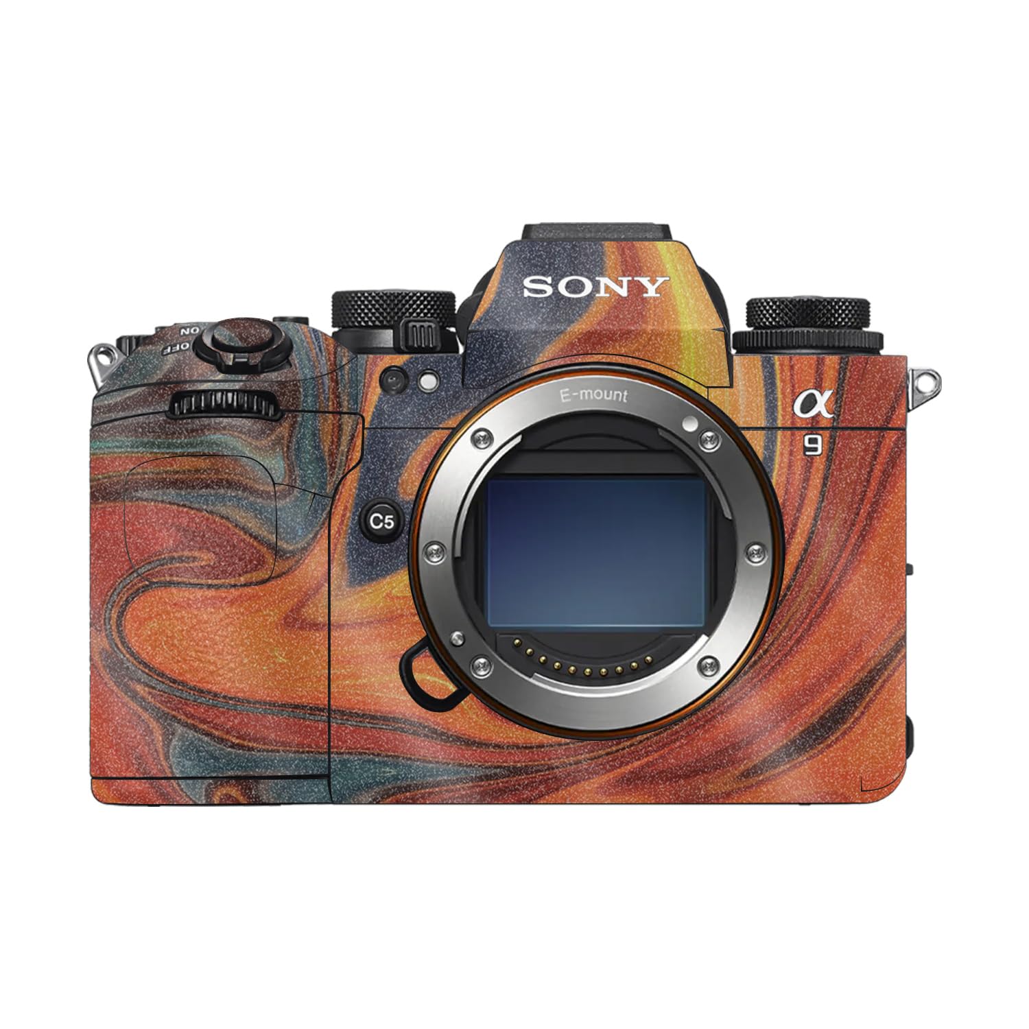 Glossy Glitter Camera Skin Compatible with Sony Alpha 9 III (2024) - Lava Water - Premium 3M Vinyl Protective Wrap Decal Cover - Easy to Apply | Crafted in the USA by MightySkins