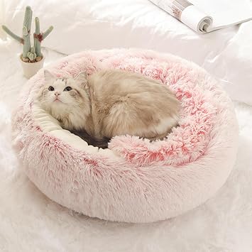 Cozy Cocoon Dog Bed, 15.7”/19.7”/25.6”/31.5”/39.5” Dog Bed with Cover Cave, Pet Caves for Dogs, Pet Cave Bed, Winter Pet Plush Bed (Gray, 26IN)