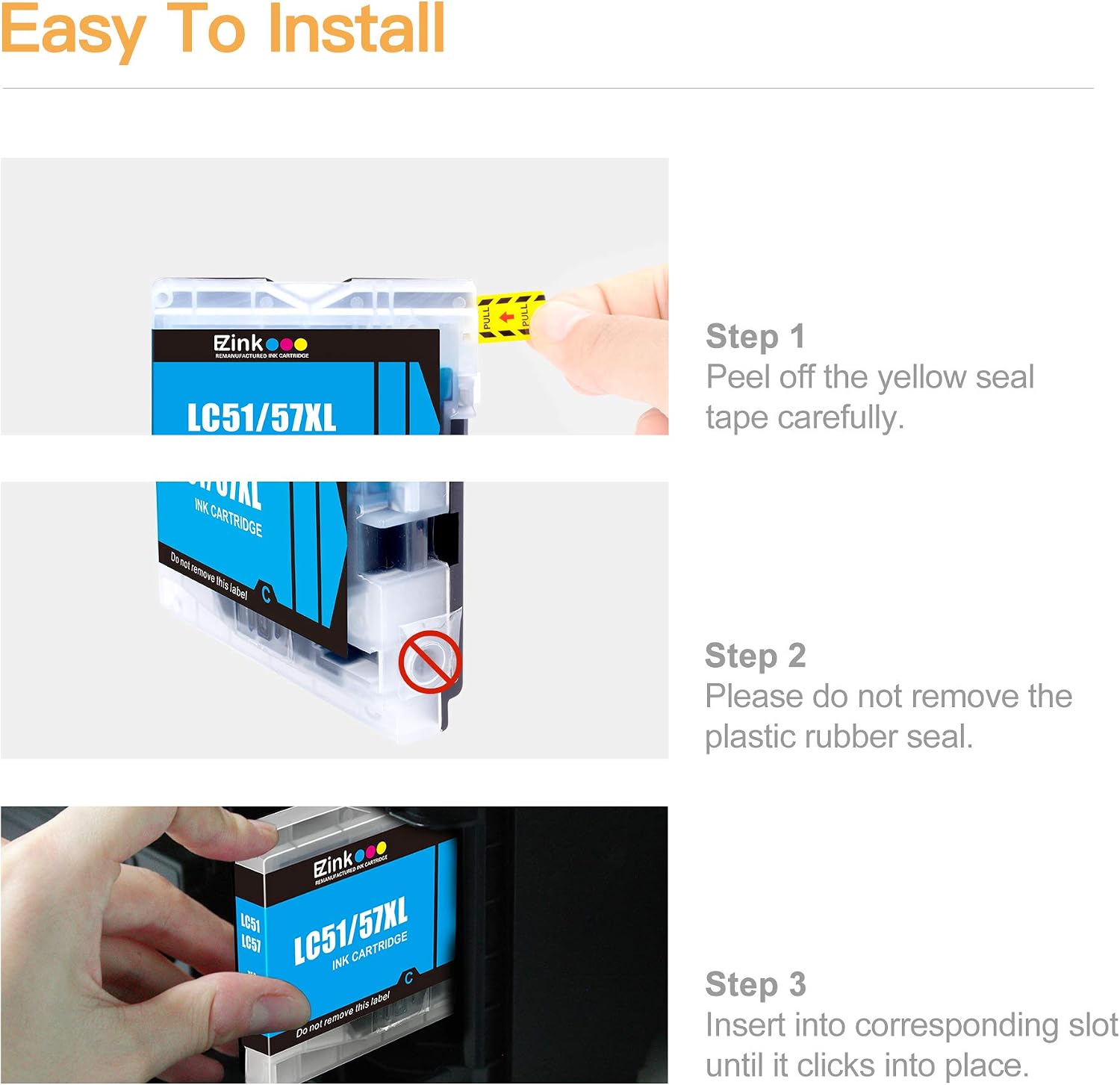 E-Z Ink (TM Compatible Ink Cartridge Replacement for Brother LC51 LC-51 LC51BK LC51C LC51M LC51Y Compatible with MFC-440CN MFC-465CN MFC-665CW Printer (6 Black, 3 Cyan, 3 Magenta, 3 Yellow) 15 Pack