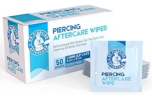 Dr. Piercing Aftercare Wipes – Gentle Cleansing for Healthy Pierced Ears, Lips,...