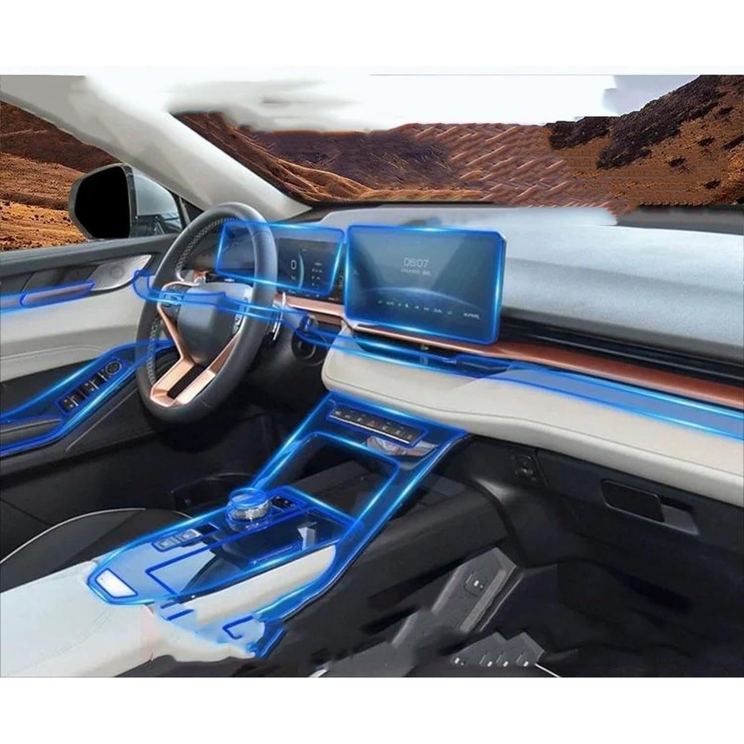 Film autocollant intérieur de voiture Haval H6 protection écran tactile TPU 2021-2023