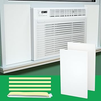 Window Air Conditioner Side Insulated Panel, WinterSummer Winter Heat and Draft Insulating,Insulation Foam Material,2 Pieces of 17 inches * 10 inches*0.79inches EVA