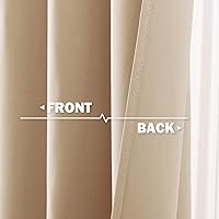 Vista 3 de NICETOWN - Cortinas opacas graduadas para ventanas pequeñas del baño, cortinas de privacidad de 30 pulgadas de largo para mini lavandería y cocina