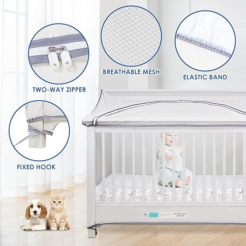 Miniatura 4 de Mosquitera para cuna convertible (blanco)