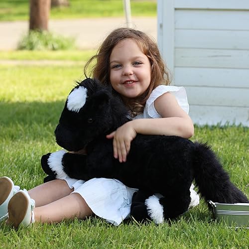 Vista 7 de Tezituor 4 piezas de animal de peluche de caballo con bebés, caballo de peluche grande de 18 pulgadas mamá con bebé de pony de peluche, lindo