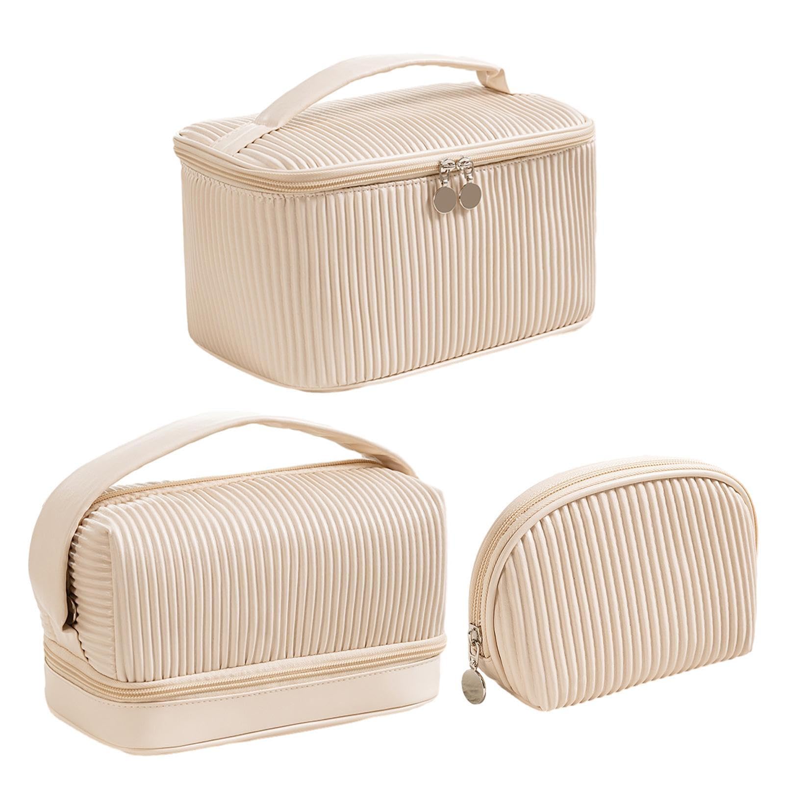 Bagsmart Make-up tas, cosmetica tas met groot vermogen, wijd te openen, organizer voor dames voor reisartikelen, reisartikelen in reisformaat, accessoires, flessen, borstels, roze Bagsmart Make-up tas, cosmetica tas met groot vermogen, wijd te openen, organizer voor dames voor reisartikelen, reisartikelen in reisformaat, accessoires, flessen, borstels, roze