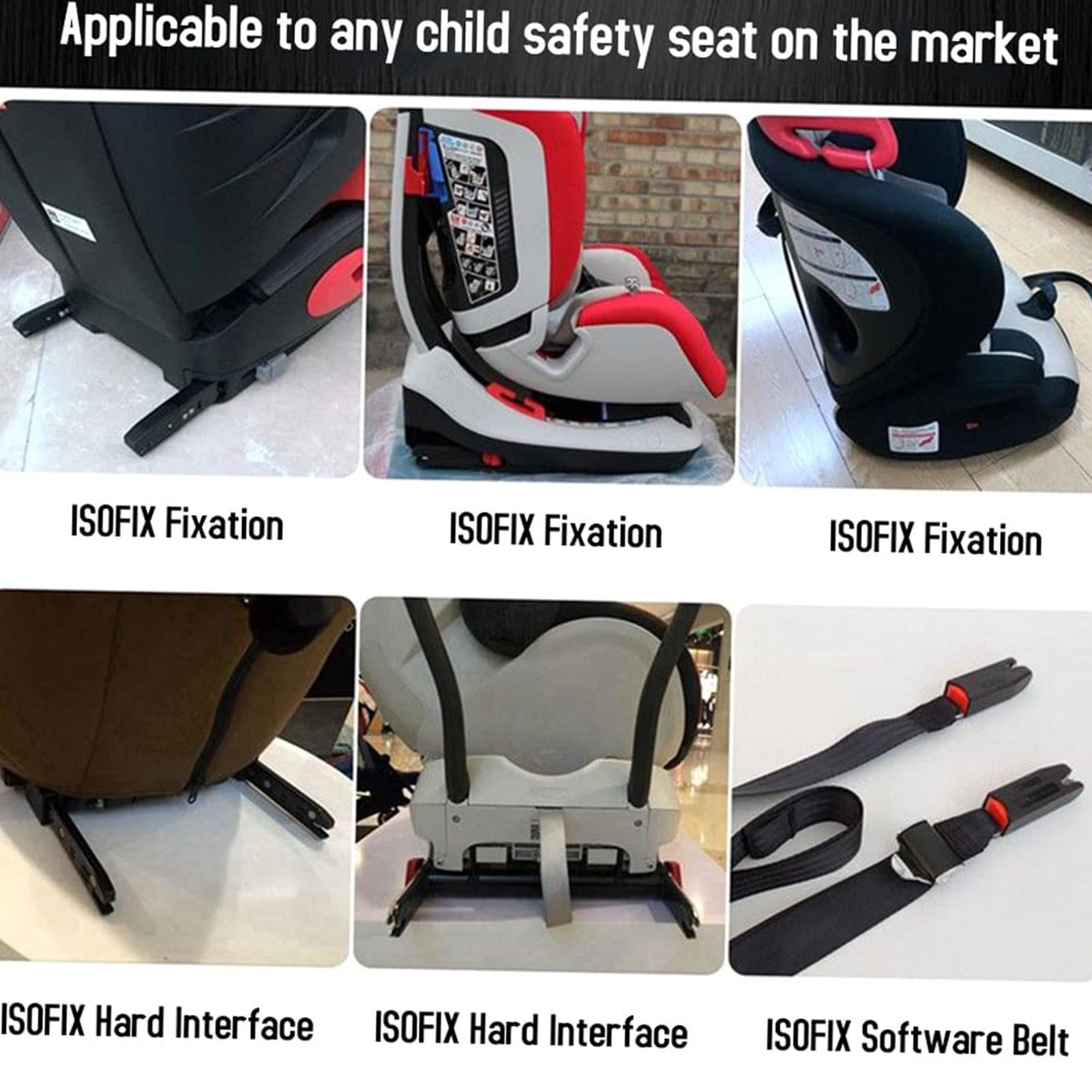 Kindersicherheitssitz, Autohalterung, Sitzhalterungssystem, robuste Unterstützung, für SUV, Wohnmobil, Nutzfahrzeug, Auto-Installation, Kinderschutz, sicherer Reisetransport, 33,2 x 6,8 cm