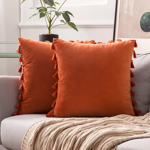 Amazon.co.uk burnt orange cushions