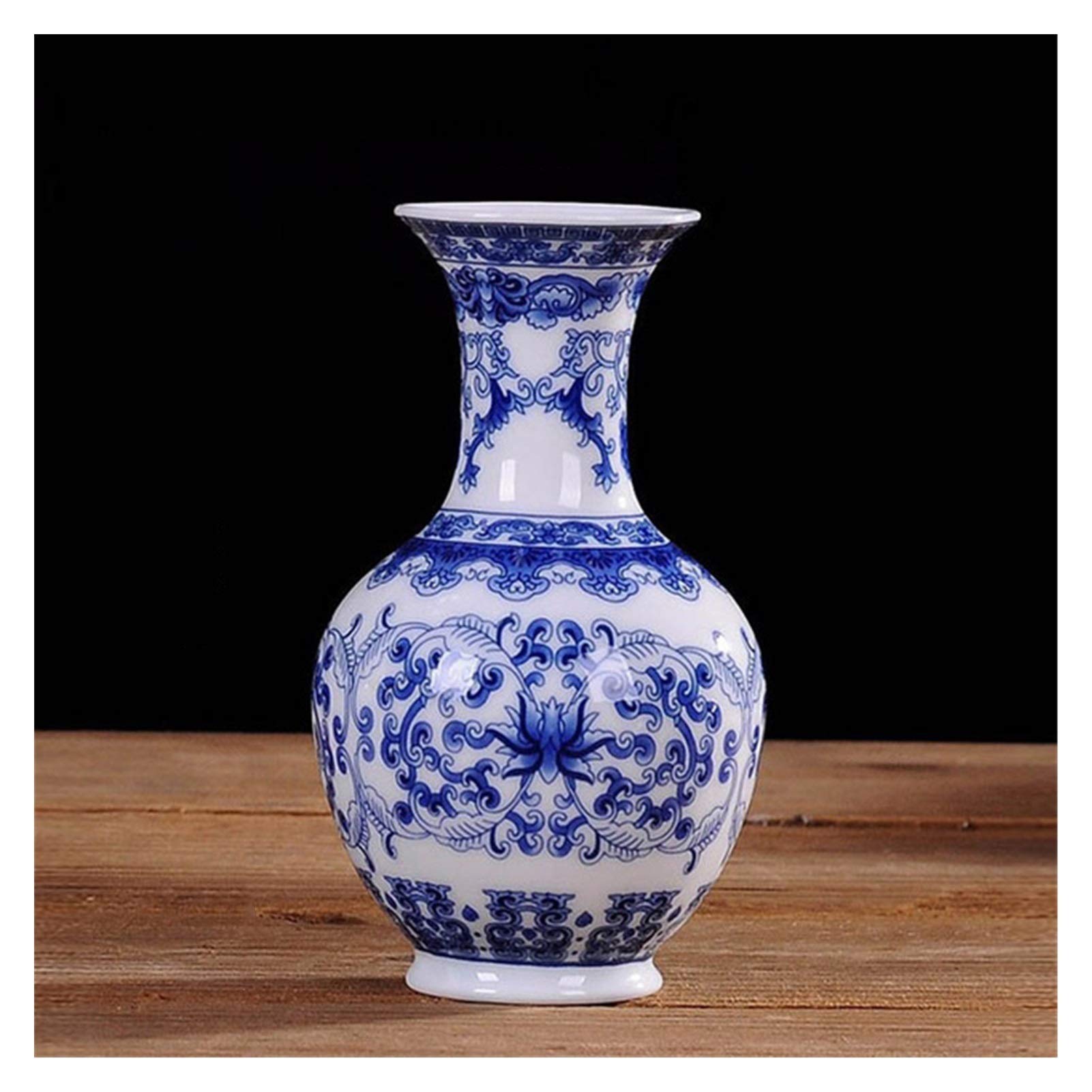 asdchZen Vases Vintage Home Decor Ceramic Flower Vases For Homes Antique Traditional Chinese Blue And White Porcelain Vase For Flowers Vases For Decor,A