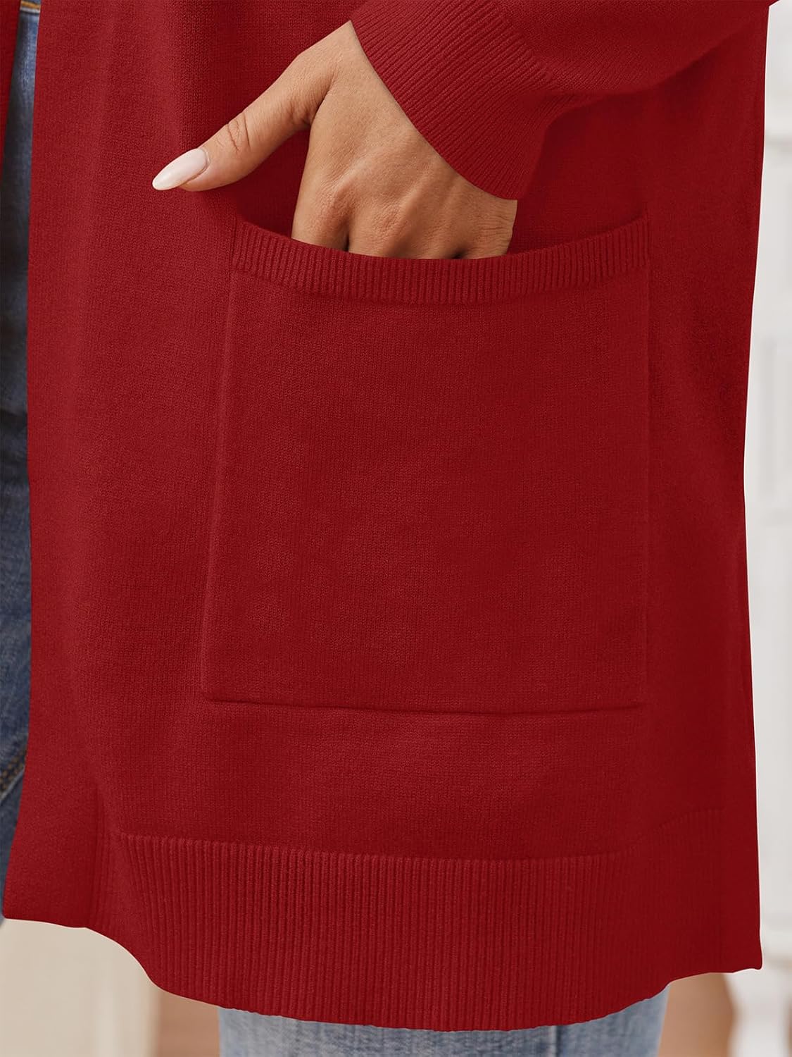 LILLUSORY Womens Long Cardigan Sweaters with Pockets Open Front Knit 2025 Fall Fashion Outfits Winter Clothes - Image 5