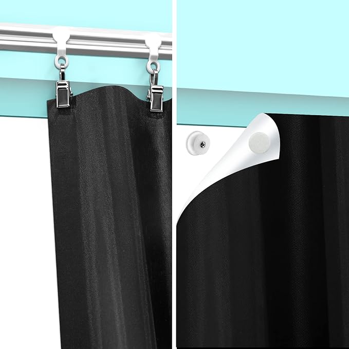 SwartLife Portable Blackout Blind 3M No Drill Track and 16 Suction