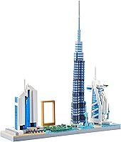 Vista 1 de Architecture Dubai Skyline - Kit de construcción de modelos coleccionables, juegos de microbloques para adultos, kit de modelo de regalo de 2545