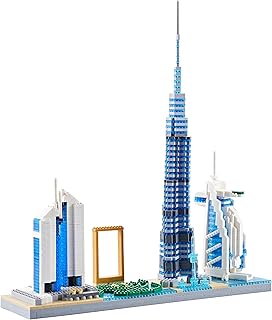 Architecture Dubai Skyline Collectible Model Building Kit Micro Blocks Sets for Adults Present Model Kit 2545 Pieces