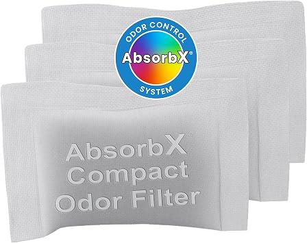 iTouchless 3'lü Paket Kompakt AbsorbX Koku, Çöp Kutusu Filtreleri