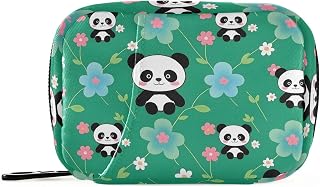 Panda Flower Green Weekly Medicine Pill Organizer Travel Pill Case Box Holder Container Small for Vitamin Supplement
