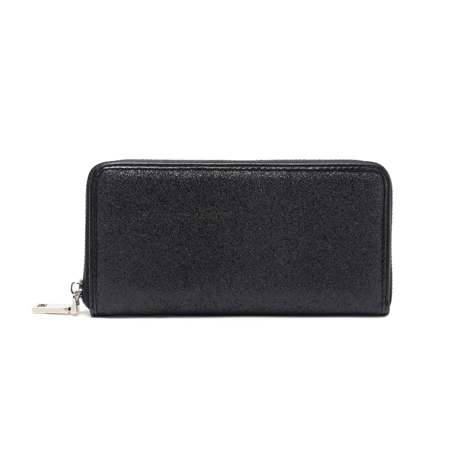 Lam Gallery Sparkling Glitter Wallet Purse Bling Evening Clutch Wallets for Wedding Party, Black