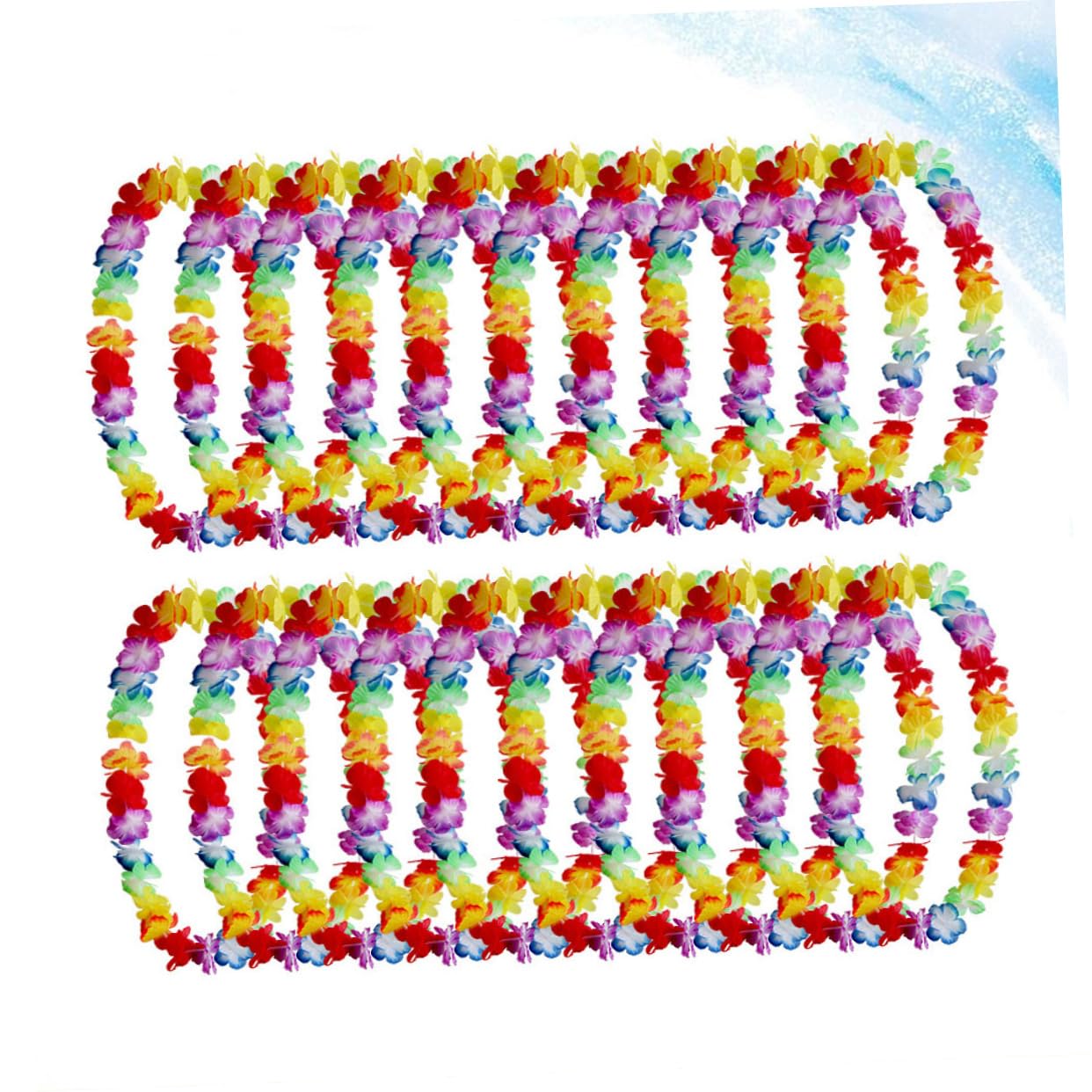 Abaodam 40 Piezas Collar De Flores Hawaianas Guirnalda De Flores Tropicales Decoraciones De Fiesta Luau Collar De Flores De Hula Guirnalda Floral Hawaiana 100 Piezas Las Flores Vestir