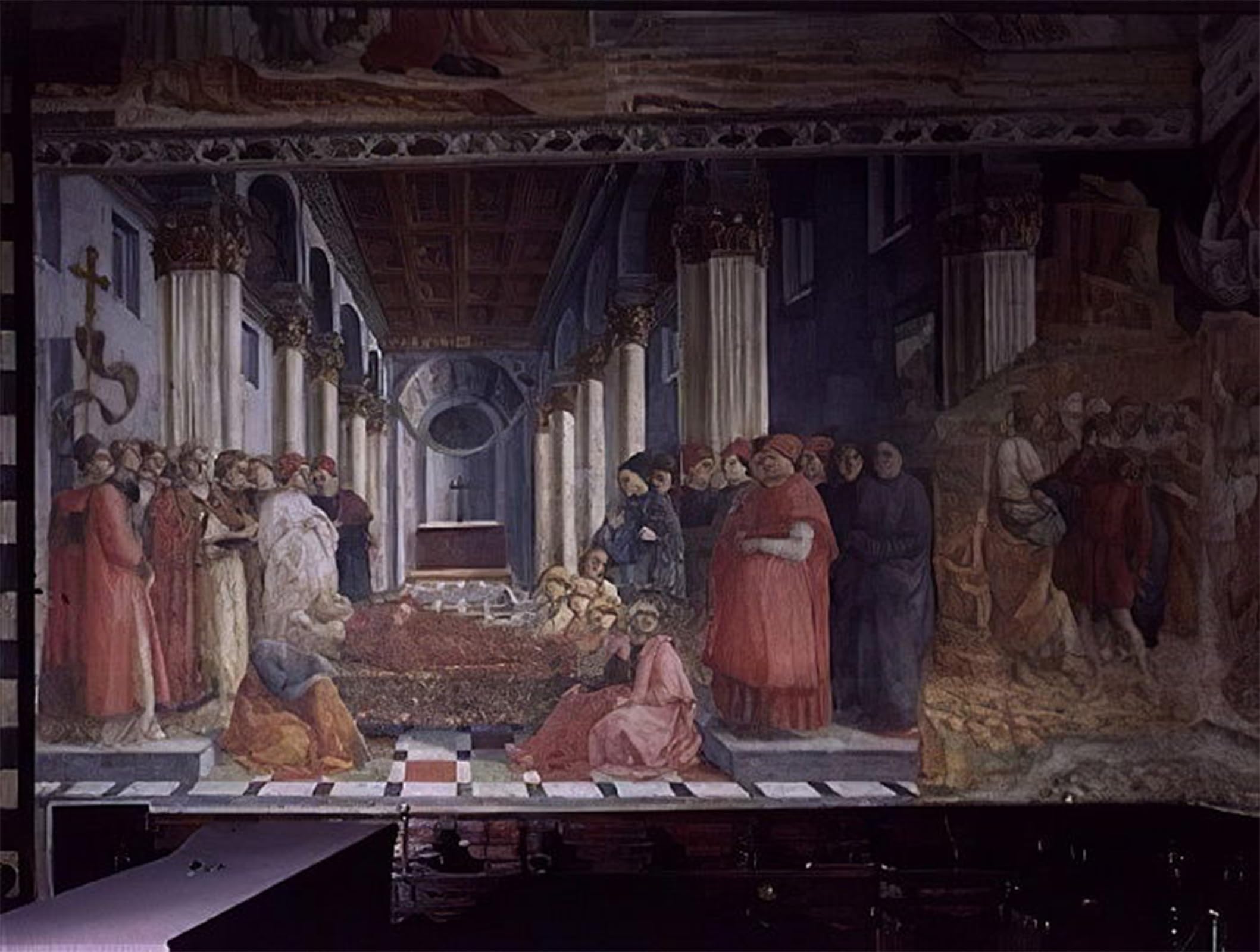 HRJUBWREE Famous Paintings Pictures Artwork Picture the Celebration of the Relics of St Stephen by Fra Filippo Lippi Photo Wall Print for Home Decor 60x90cm