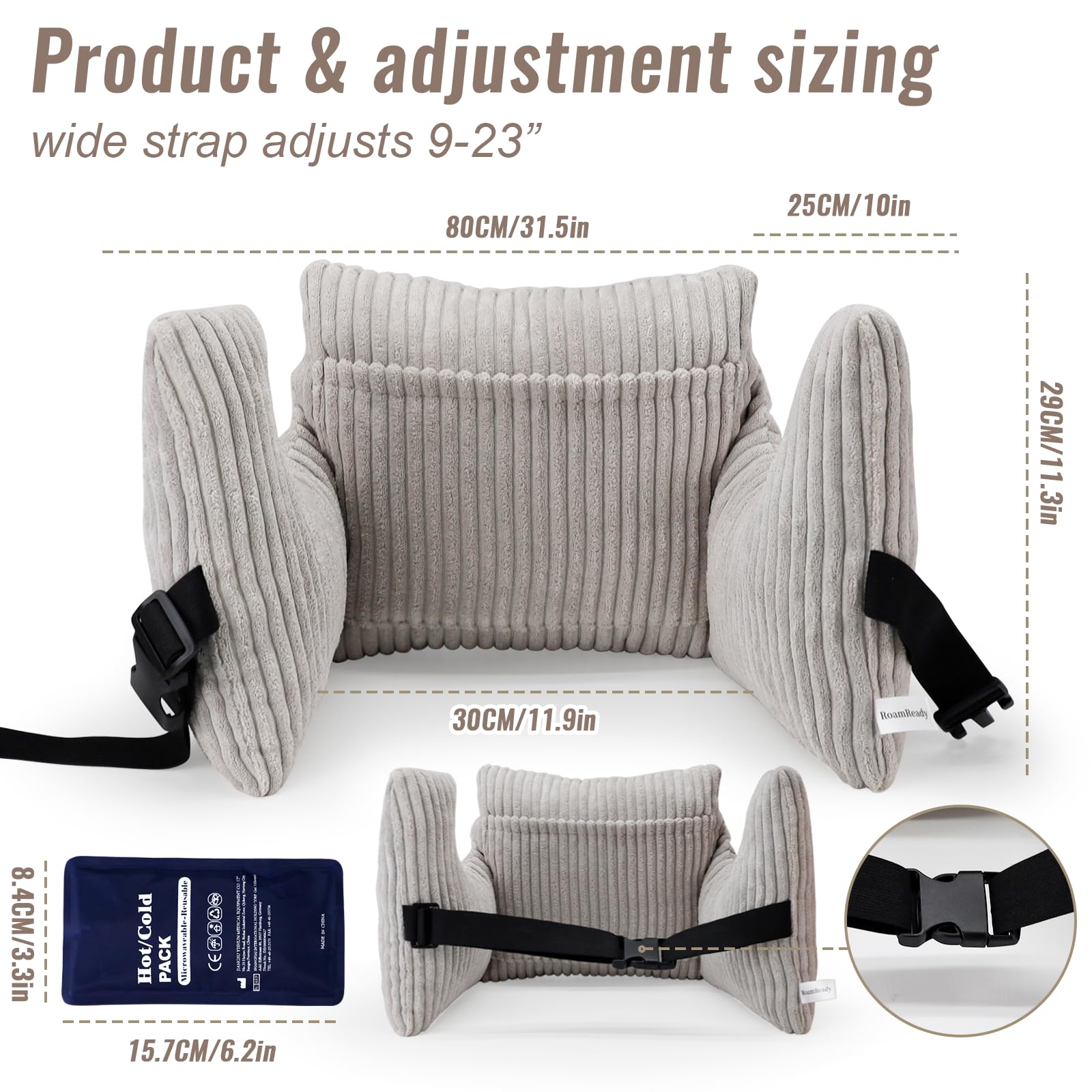 Almohada de recuperación para histerectomía RoamReady, cojín postoperatorio para abdomen, cesárea, abdominoplastia, tumorectomía, miomectomía, pacientes imprescindibles, almohada abdominal con