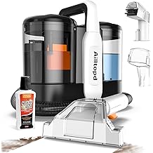 Ailltopd Portable Spot Cleaner Machine for Carpet and Upholstery, 15Kpa Handheld Spot Cleaner &amp; Carpet Extractor for Pet, Car, Stars, Couch, Furniture, with Dual BrushHeads and Carpet Cleaner Solution