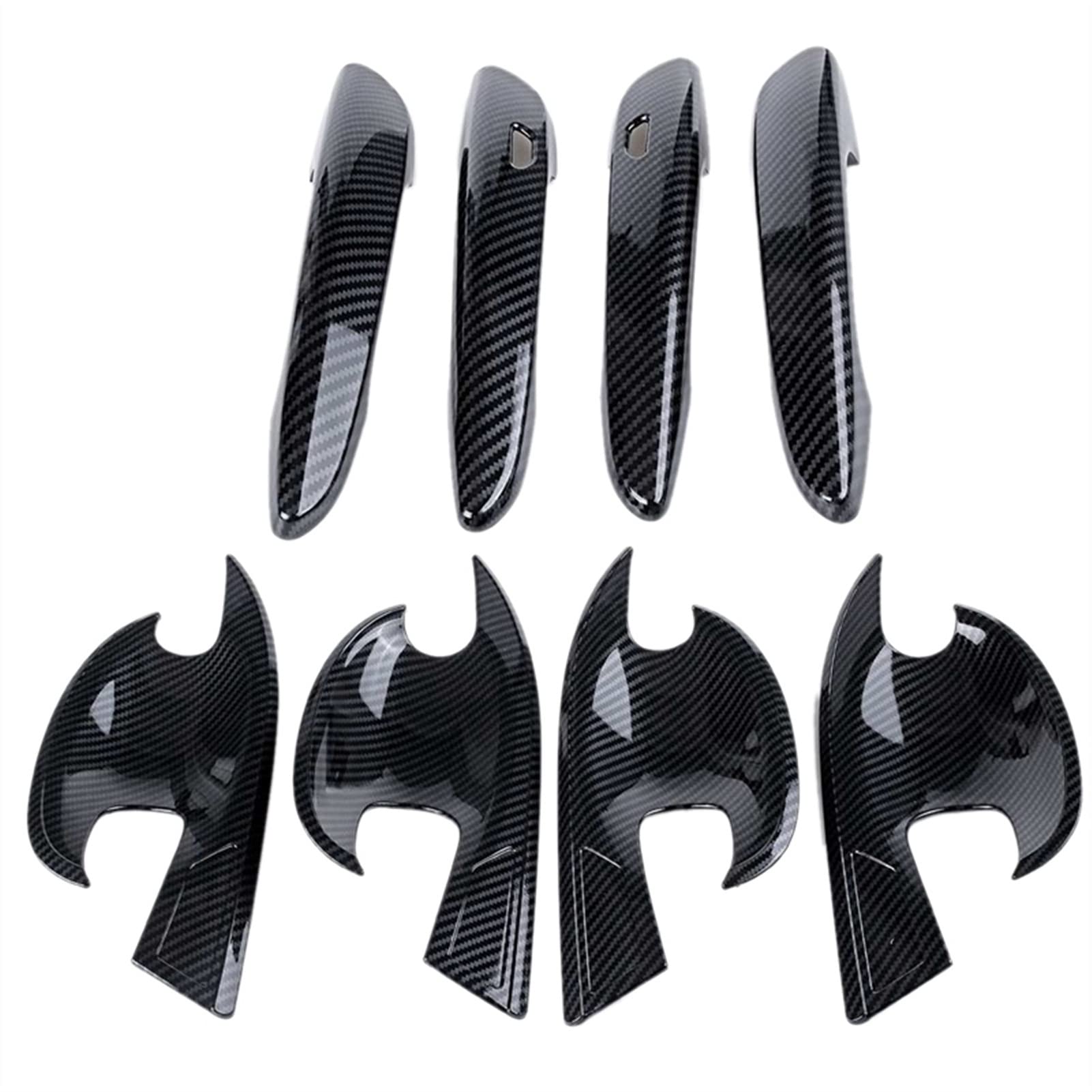 Qwqthgs One Color Car Exterior Door Handle Cap For Mazda Cx30 2020 2021 Abs Carbon Fiber Car Door Handle Protective + Outer Bowl Trim Cover